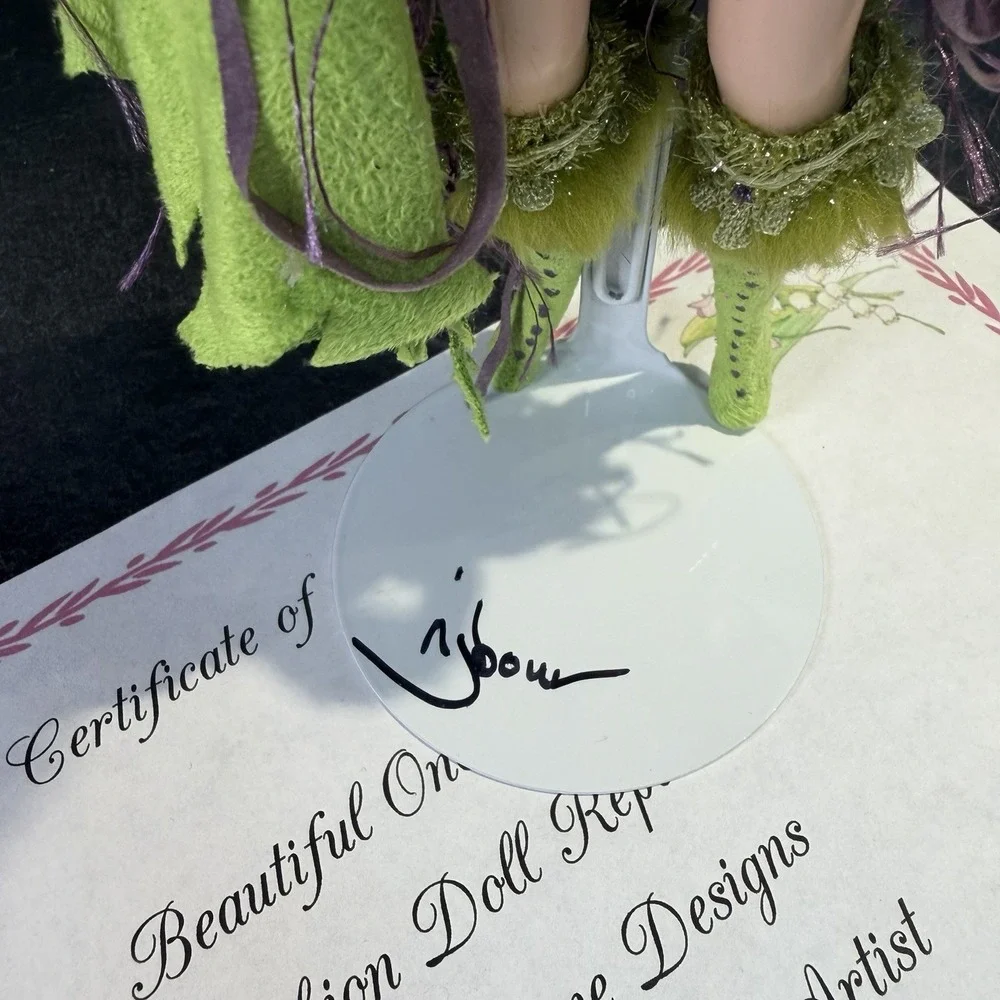 OOAK Green‎ Fairy Doll 12